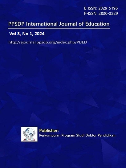 					View Vol. 3 No. 1 (2024): PPSDP International Journal of Education
				